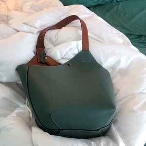 MDBM Cholet Teal Brown Bucket bag